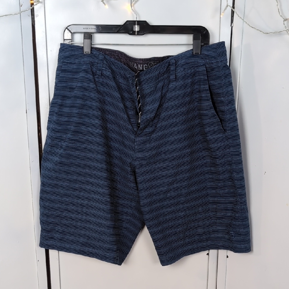 Hang Ten Men's Navy Striped Hybrid Shorts